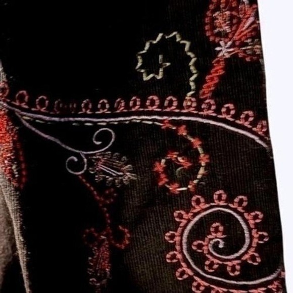 Boho Embroidered Jacket Lagenlook Paisley Tapestry Art to Wear Cottagecore Indie - Picture 5 of 6